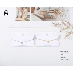 Bracciale Plusera C in Acciaio Inossidabile, Design Minimalista, Gioielli da Donna, Placcato Oro, Bracciale a Catena Geometrica, Regalo - Product Image 1