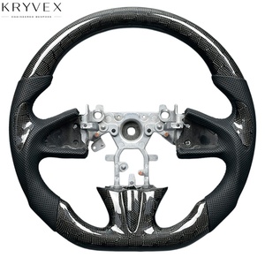 Volant <span class=keywords><strong>sport</strong></span> à 3 branches en cuir perforé couleur personnalisée Kryvex pour <span class=keywords><strong>Infiniti</strong></span> Q50/Q50L/2014-2017/Q60/<span class=keywords><strong>Q30</strong></span>/QX30 - Product Image 1