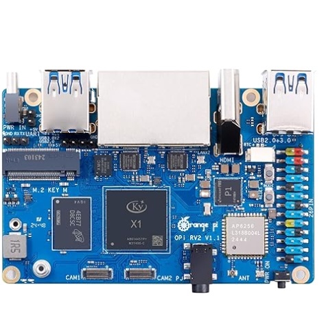 AIsmartlink Orange Pi RV2 2GB/4GB/8GB LPDDR4x RISC-V Single Board Computer with 8-Core 64-Bit Processor, Development Board