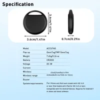 Nouvelle version du traceur intelligent pour animaux de compagnie, double certification MFi et Google, étanche IP68, en plastique, compatible avec Apple et Android
