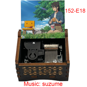 Boîte à musique vintage à manivelle avec mécanisme Sankyo, inspirée de l'anime japonais <span class=keywords><strong>Suzume</strong></span> <span class=keywords><strong>No</strong></span> <span class=keywords><strong>Tojimari</strong></span>, cadeau pour petite amie, décoration d'intérieur - Product Image 6