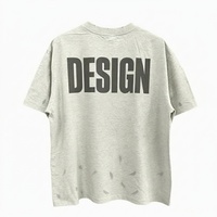 T-shirt d'été épais à manches courtes pour hommes, personnalisable avec logo, en coton, décontracté, imprimé graphique vintage, vente en gros TKAN8122