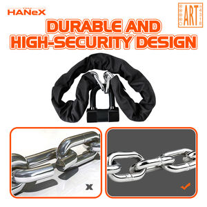 <span class=keywords><strong>Antivol</strong></span> de chaîne de vélo et de moto en acier renforcé de 120 cm de long avec cadenas en <span class=keywords><strong>U</strong></span> et 2 clés, fonction <span class=keywords><strong>antivol</strong></span> - Product Image 5