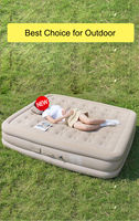 Matelas de Camping Gonflable avec Pompe Intégrée, Matelas Gonflant Surface Améliorée, Tapis Portable, Lit Gonflable pour Extérieur Intérieur