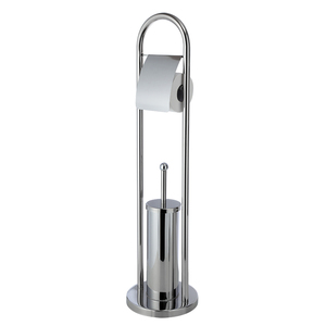 Pavimento in piedi wc in acciaio inox pennello <span class=keywords><strong>e</strong></span> supporto di <span class=keywords><strong>carta</strong></span> per la casa o in albergo usa - Product Image 2