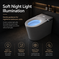 WC intelligent automatique CUPC avec bidet intégré, séchage à l'air, évacuation en S et télécommande incluse