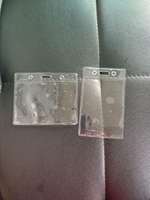 Porte-carte d'identité en vinyle transparent et souple, porte-badge pour conférence, en stock, pièces