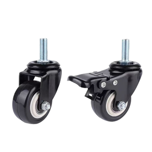 Caster Wheels, 4 Inch Heavy Duty Casters Threaded Stem Casters No Noise Swivel Casters Set Of 4 Locking Castor Wheels For Funiture, Workbench, Carts - View #4
