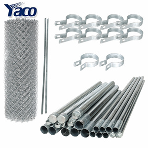 Clôture de jeu d'usine Clôture de ferme à maillons de chaîne en treillis métallique de 8 pieds avec fil de fer barbelé - Product Image 2