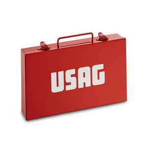 Caja de Herramientas Usag Roja de Metal con Asa para Almacenamiento y Transporte - Product Image 2