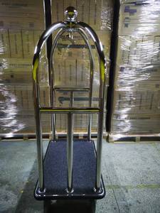 <span class=keywords><strong>Chariot</strong></span> à bagages et <span class=keywords><strong>chariot</strong></span> de transport moderne en acier inoxydable pour hôtel, avec <span class=keywords><strong>chariot</strong></span> à bagages pour hôtel, directement de l'usine - Product Image 6