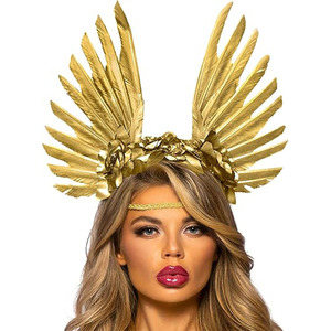 Diadema <span class=keywords><strong>de</strong></span> plumas florales <span class=keywords><strong>de</strong></span> <span class=keywords><strong>diosa</strong></span> dorada, accesorio <span class=keywords><strong>de</strong></span> <span class=keywords><strong>disfraz</strong></span> <span class=keywords><strong>de</strong></span> <span class=keywords><strong>diosa</strong></span> <span class=keywords><strong>griega</strong></span> adecuado <span class=keywords><strong>para</strong></span> disfraces <span class=keywords><strong>de</strong></span> <span class=keywords><strong>Halloween</strong></span> y Cosplay - Product Image 1