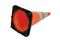 US Traffic Cones with Black Heavy-Duty Base for Highway or Construction Area