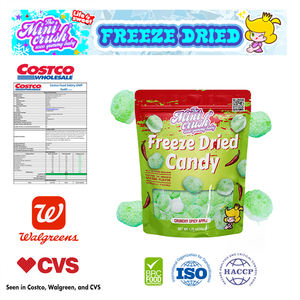 Grosir bersertifikat Halal asam beruang pola Crunch permen <span class=keywords><strong>Gummy</strong></span> Frozen-kering apel rasa kering tas jumlah besar asam dehidrasi - Product Image 5