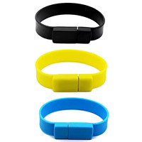 Gelang USB Flash Drive Silikon Fleksibel, Pendrive Custom Branding Grosir untuk Promosi Bisnis