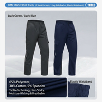 Pantalon de travail unisexe en mélange polyester-coton, résistant à l'abrasion et aux taches, certifié CE EN, pour travaux de précision