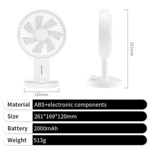 Ventilateur de table portable mini 2025 en plastique, réglable, rechargeable par USB, pour bureau, en promotion - Product Image 5