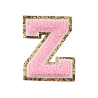 Vente d'usine : Accessoires vestimentaires à paillettes, patchs brodés en chenille thermocollants de 5,5 cm et 8 cm, lettres de l'alphabet