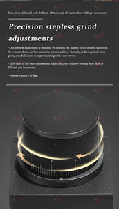 110V 220V populaire basse rétention ménage presse française brassage à la main moulin à café 48mm conique fraise moulin à café doseur unique - Product Image 4