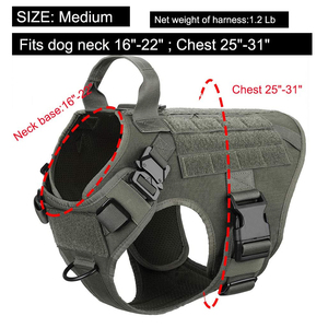 वाटरप्रूफ ऑक्फोर्ड कपड़े सामरिक कुत्ते प्रशिक्षण का उपयोग कोई खींचने वाला सामने की क्लिप काम करने योग्य कुत्ता बनियान - Product Image 5