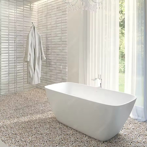 Baño ducha <span class=keywords><strong>piso</strong></span> pared fuente Patio piscina fusión en caliente marrón guijarro vidrio mosaico azulejos decoración <span class=keywords><strong>de</strong></span> pared - Product Image 5