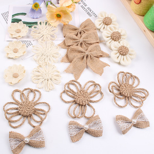 <span class=keywords><strong>18</strong></span> ชิ้น/ชุด งานฝีมือ DIY เชือกป่านทำมือ ดอกกุหลาบ โบว์ ของตกแต่งบ้าน - Product Image 5