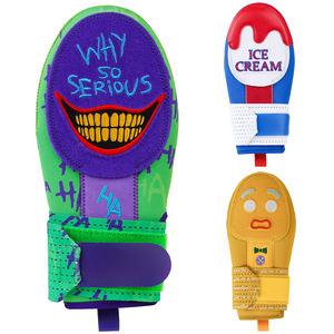 Guantes de Béisbol al por Mayor para Corredor, Manopla Juvenil para Deslizamiento en Bases y Protector de Mano para Softball, Diseño Joker en Verde y Morado - Product Image 5