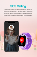 Reloj Inteligente 4G para Niños con Tarjeta SIM, WiFi, Posicionamiento Preciso, Videollamada, Cámara, Pantalla TFT Cuadrada, Correa de Silicona