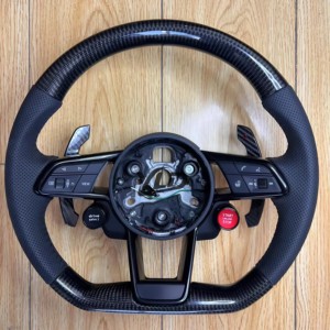 Accesorios Interiores Personalizados, Volante de Fibra de Carbono Forjado para <span class=keywords><strong>Audi</strong></span> A4 A5 A6 C8 A7 A8 Q5 <span class=keywords><strong>Q7</strong></span> - Product Image 6