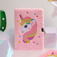 Cuaderno Unicornio Estampado A5 de GF New Trends, Diario de Escritura con Candado para Estudiantes de Primaria, Regalo para Niñas