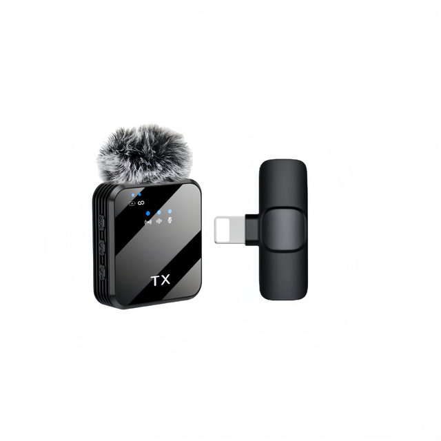 F12 Wireless Lapel Microphone 360 Omnidirectional Noise Cancelling 2.4G Dual Connectivity RGB Lighting Lightweight Portable