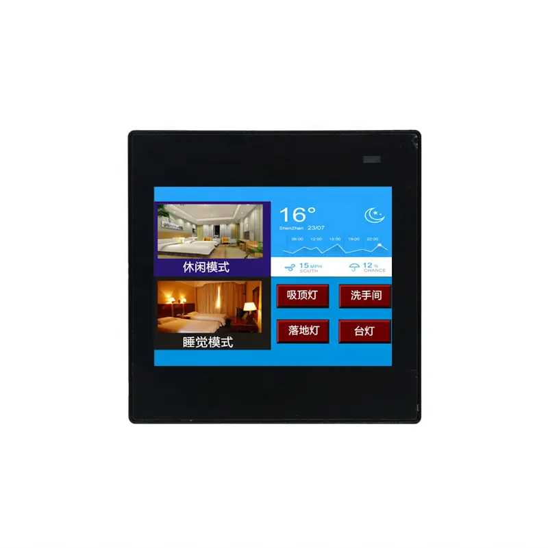 شاشة LCD داخلية جديدة مقاس 3.5 بوصة 320*240 باللون الأسود تحتوي على 8 و6 صندوقات إلكترونية من شرائح IPS وLCD لوحة مقاومة شاشة عرض TFT