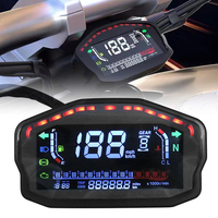 Spidometer LCD LED Universal untuk Sepeda Motor 1/2/4 Silinder, Odometer Digital, Meter Sepeda Motor
