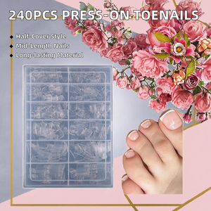 240 <span class=keywords><strong>Uñas</strong></span> Postizas Transparentes <span class=keywords><strong>de</strong></span> ABS para Mujer, Media Cobertura, Estilo Francés, Acrílicas, Cuadradas, para Salones <span class=keywords><strong>de</strong></span> <span class=keywords><strong>Uñas</strong></span> y Uso Personal - Product Image 3