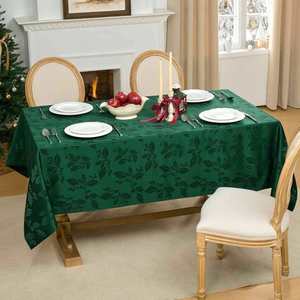 Nappe rectangulaire résistante aux taches, infroissable, en tissu soyeux et doux, nappes de table en satin pour hôtel et mariage - Product Image 2
