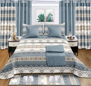 Vente en gros Ensemble <span class=keywords><strong>de</strong></span> <span class=keywords><strong>rideaux</strong></span> et <span class=keywords><strong>de</strong></span> couette en polyester épais bon marché populaire 16 pièces - Product Image 5