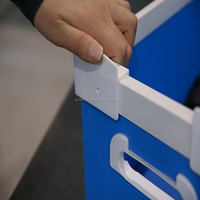 Récipient en plastique pliable PP ondulé Polionda personnalisé Pradan Case transportant la boîte de rangement avec poignées pour une grande partie