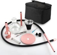 Pièces personnalisées de haute qualité en acier inoxydable verre de luxe givré Technics ensemble de narguilé fabriqué au Vietnam emballage de boîte de luxe