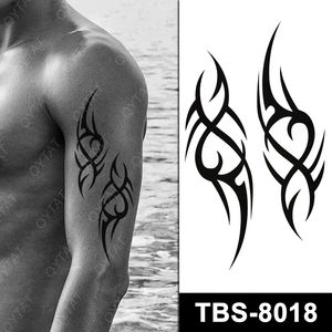 Tatouages temporaires tribaux réalistes pour hommes, motifs cool, noir, totem, bras, jambe, dos, main - Product Image 6
