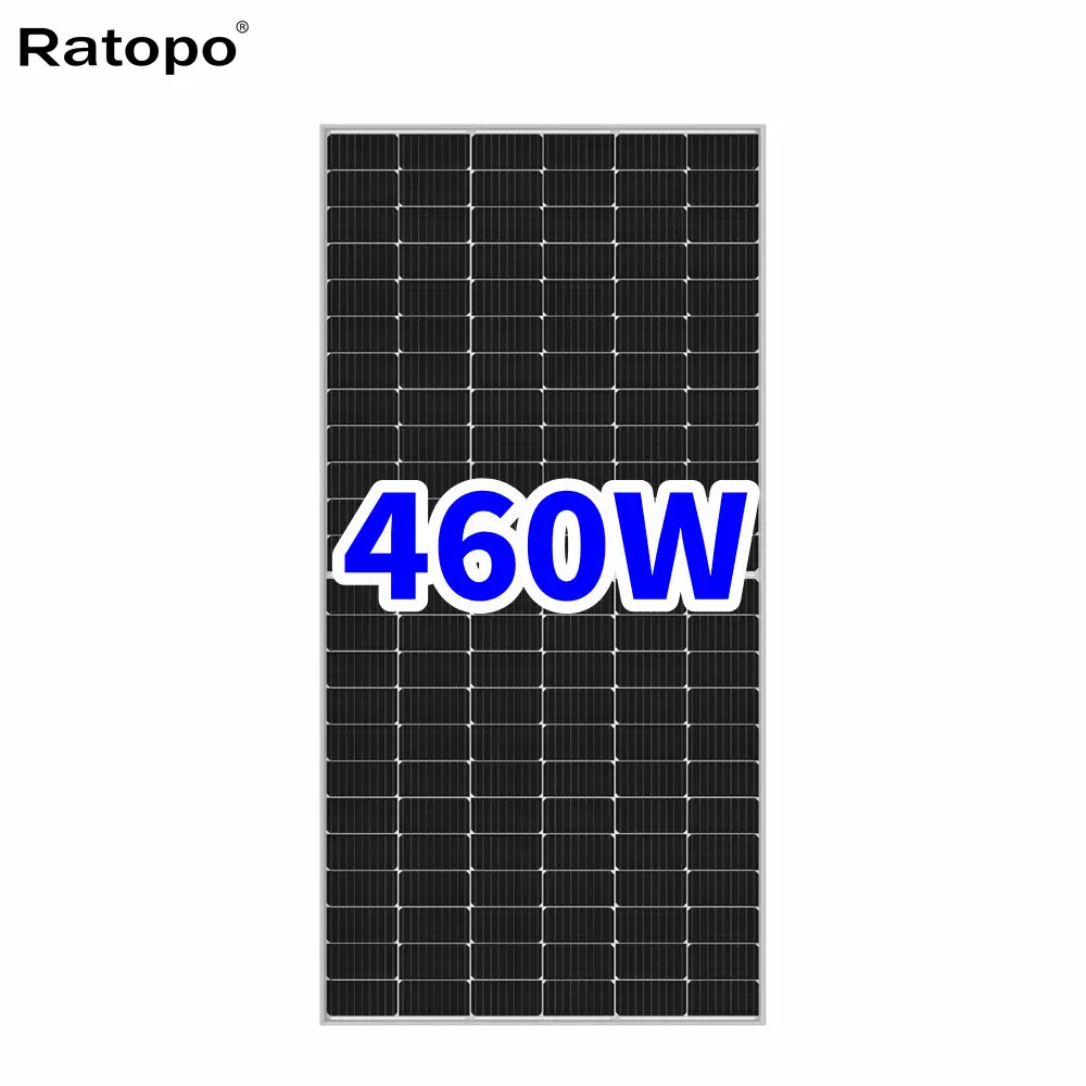 Ratopo Home Use PERC Solar Panel 460W Half Cell Monocrystalline Silicon Solar Panel Price