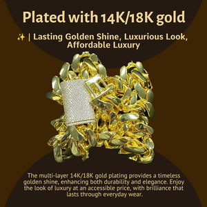 Ingrosso Choker 14k 18k oro Chunky Custom Custom catena a maglie cubane Golden Cuban Miami catena 10mm-22mm Miami <span class=keywords><strong>collana</strong></span> a catena cubana - Product Image 6