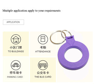 Étiquettes RFID miniatures personnalisables et réinscriptibles 125kHz/13.56MHz avec puce EM4305, identification couleur pour hôtels et contrôle d'accès - Product Image 4