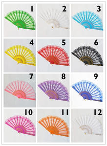 ¡[Soy tu FANS] suficiente Stock! Ventilador de mano plegable de plástico <span class=keywords><strong>con</strong></span> encaje, marco de seda <span class=keywords><strong>con</strong></span> estampado de estilo español <span class=keywords><strong>con</strong></span> nombre y fecha - Product Image 5