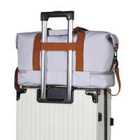 Sac de sport et de voyage pour femme, grande capacité, haute qualité, avec compartiment à chaussures zippé, personnalisable avec logo, idéal pour le week-end et la mode