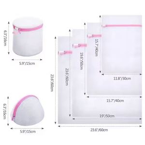 Eco Friendly Fashion Commercial Polyester Mesh <b>Laundry</b> Washing <b>Drawstring</b> or Zipper <b>Bag</b> - Product Image 2