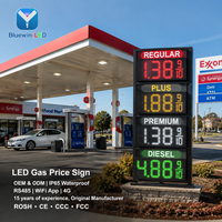 Panneau d'affichage LED personnalisé pour les prix des carburants pour les stations-service, fabricant d'affichage extérieur pour stations-service