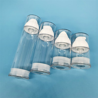 Flacon pompe transparent pour nettoyant visage cosmétique, 30 ml, 50 ml, 80 ml, blanc, à utiliser pour le sérum pour les yeux, la crème, pompe en plastique, flacon sans air, lotion