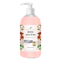 Savon exfoliant liquide à la rose parfumée pour un gommage corporel doux et un arôme romantique
