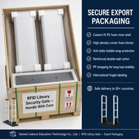 Portique de sécurité RFID UHF en acrylique transparent pour bibliothèque, détection antivol des livres, cartes d'entrée pour écoles et bibliothèques publiques