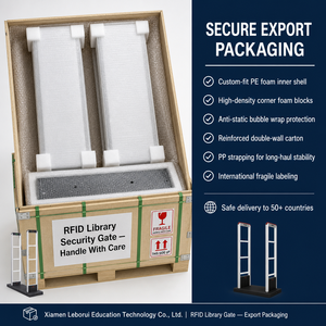 Portique de sécurité RFID UHF en acrylique transparent pour bibliothèque, détection antivol des livres, cartes d'entrée pour écoles et bibliothèques publiques - Product Image 5